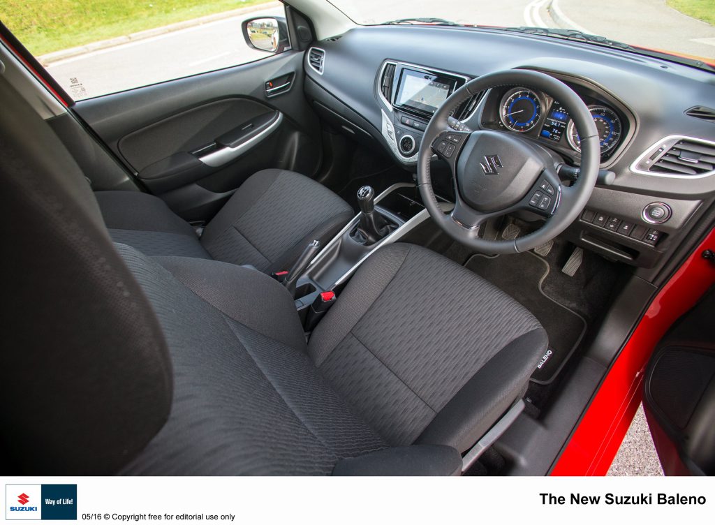 Inside the new Suzuki Baleno. Inside the new Suzuki Baleno.